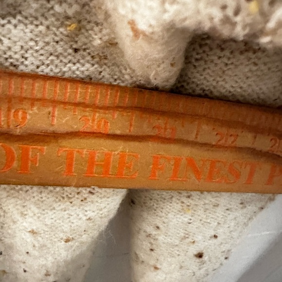 OLD NAVY MT Exaggerated button collar tan speckled woman cozy wool blend sweater - Picture 10 of 13